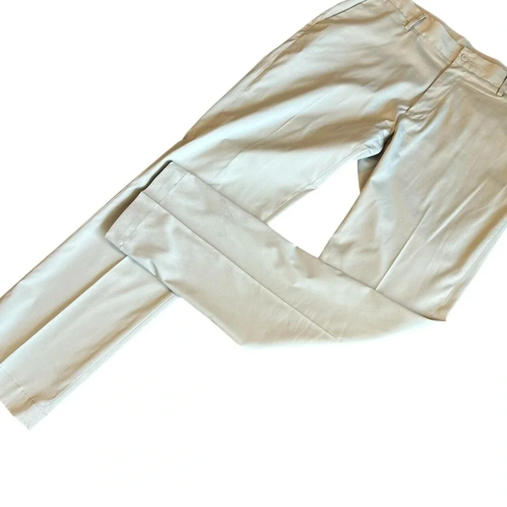 Polo Ralph Lauren Performance Pants Men 40x32 Tan Flat‎ Front Trousers